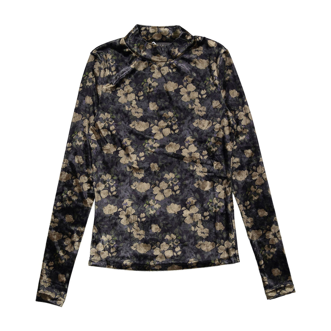 ROWE Velour Floral Turtleneck
