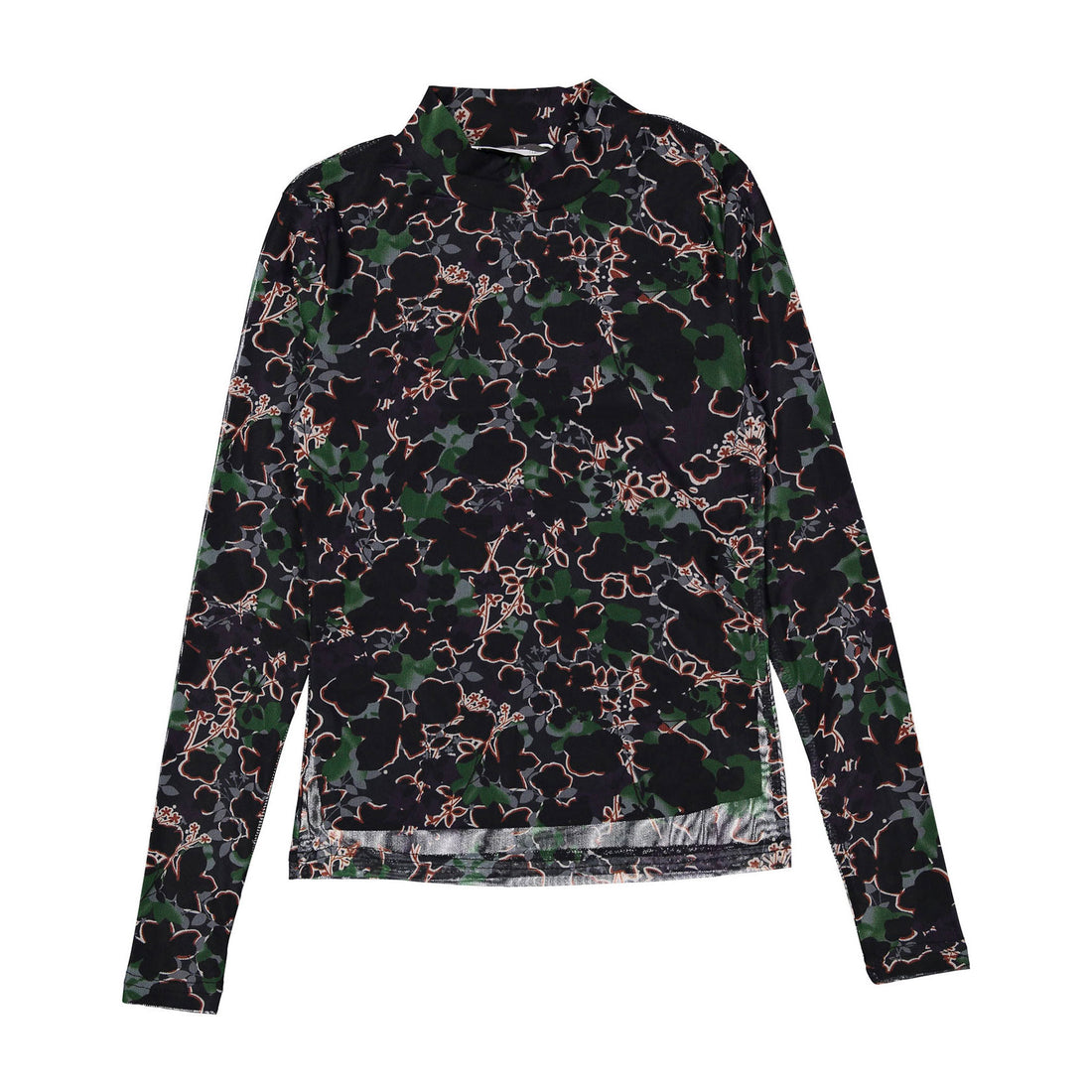 ROWE Mesh Floral Turtleneck