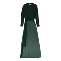 ROWE Emerald Green Dress with Knit Overlay