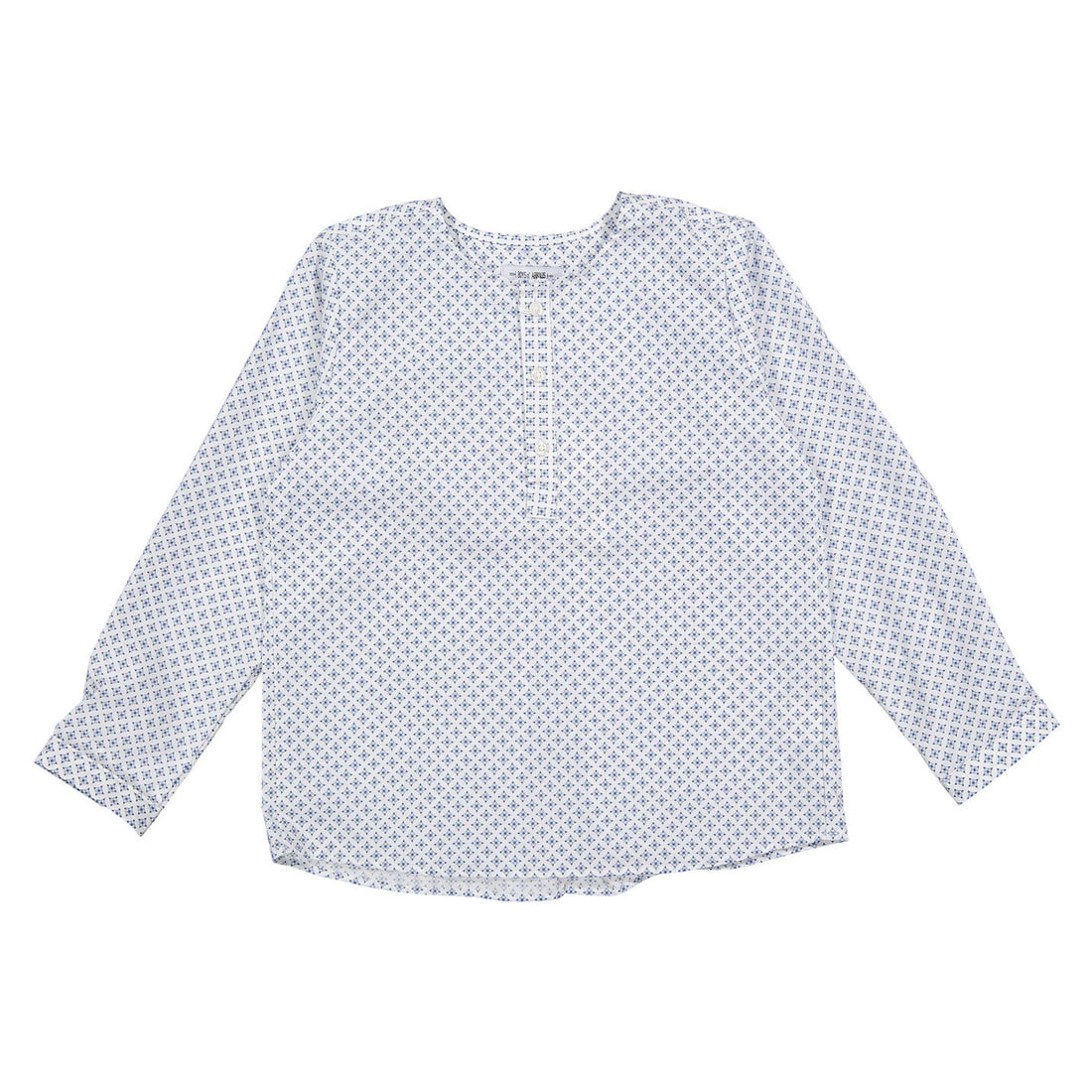 Boys and Arrows Blue Print Tunic Long Sleeve Shirt