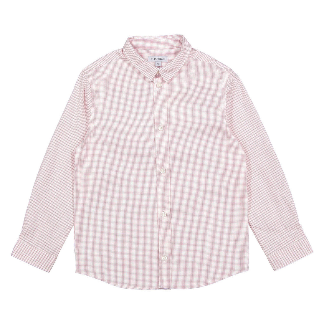 Boys and Arrows White And Red Long Sleeve Grid Shirt