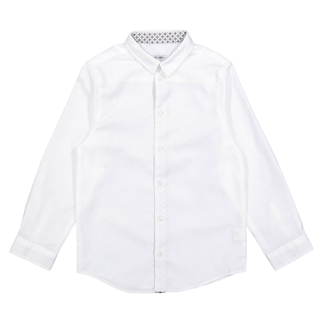 Boys and Arrows White Long Sleeve With Diamond Detail Collar