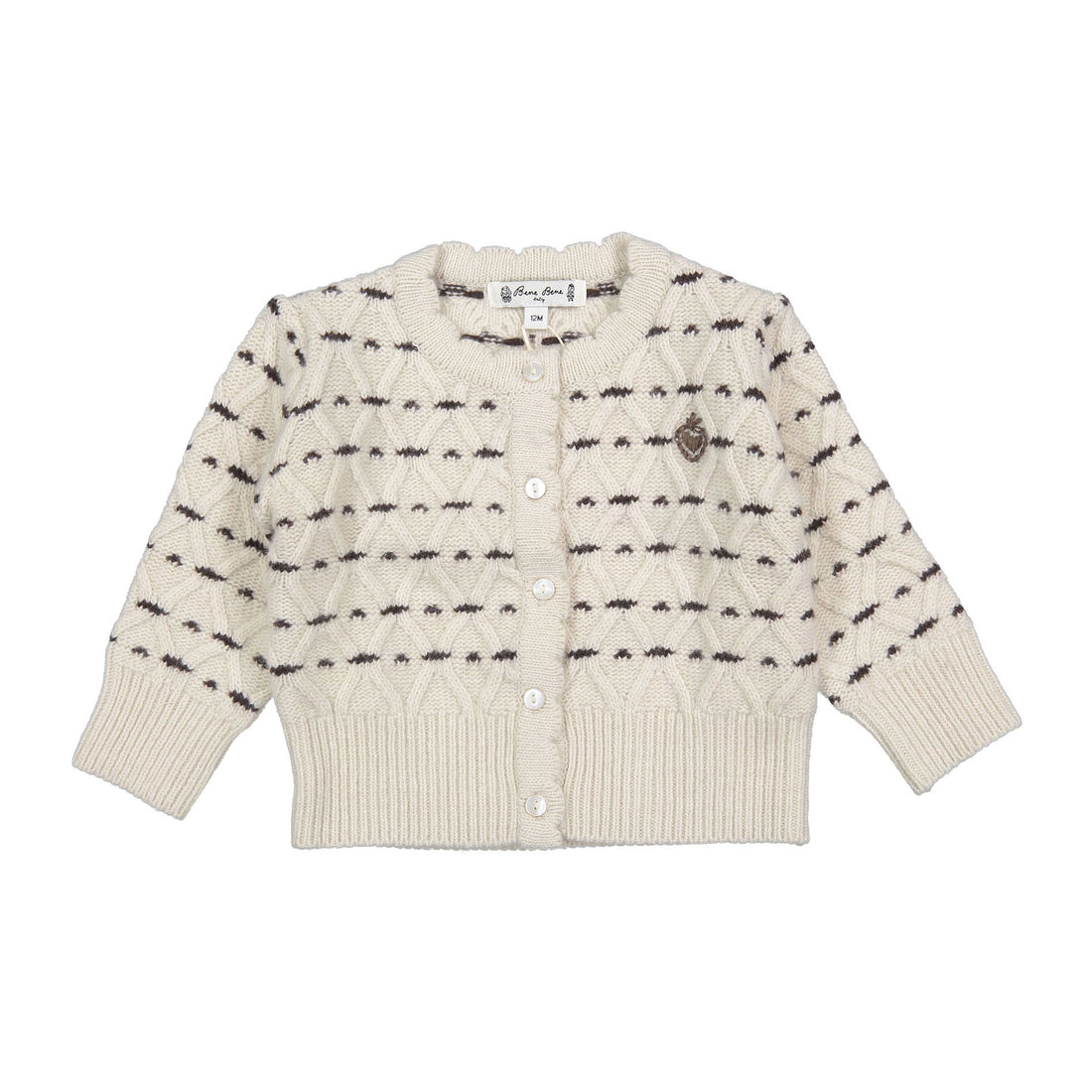 Bene Bene Brown Tyrol Argyle Baby Knit Cardigan