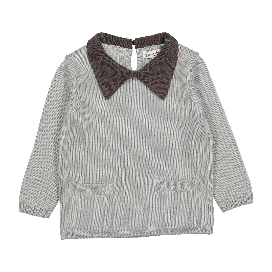Bene Bene Greyish Blue Noah Collar Baby Knit