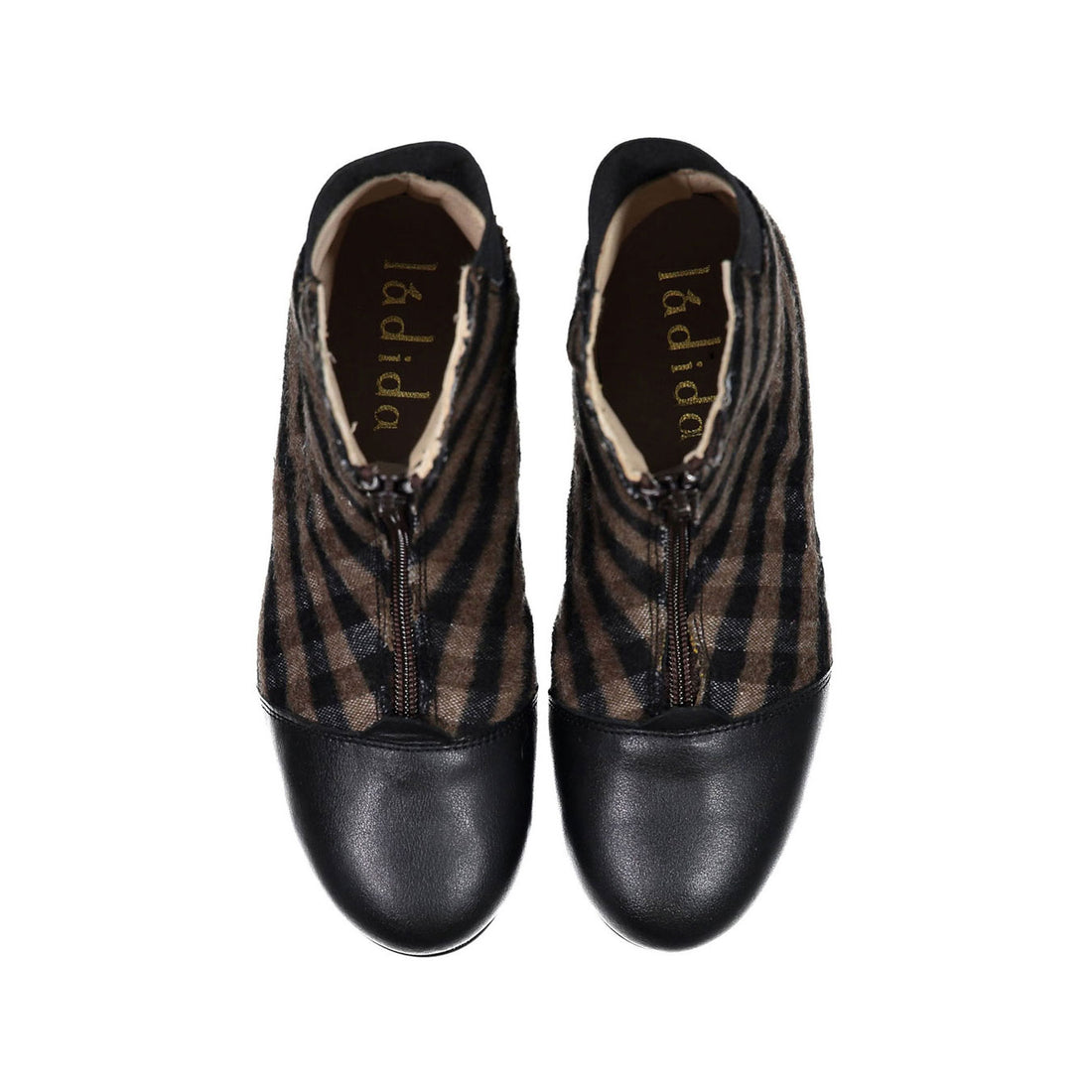 Ladida Shoes Brown Plaid Booties