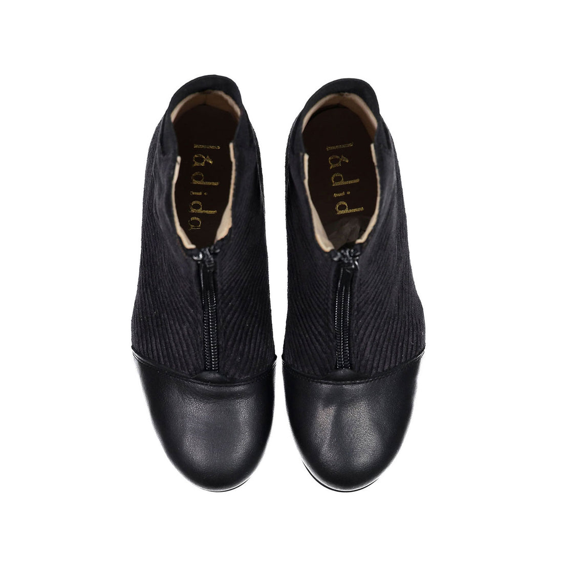 Ladida Shoes Black Corduroy Booties