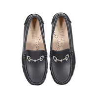 Ladida Shoes Dark Gray Embroidered Buckle Loafer