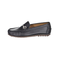 Ladida Shoes Dark Gray Embroidered Buckle Loafer