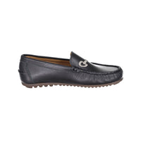 Ladida Shoes Dark Gray Embroidered Buckle Loafer