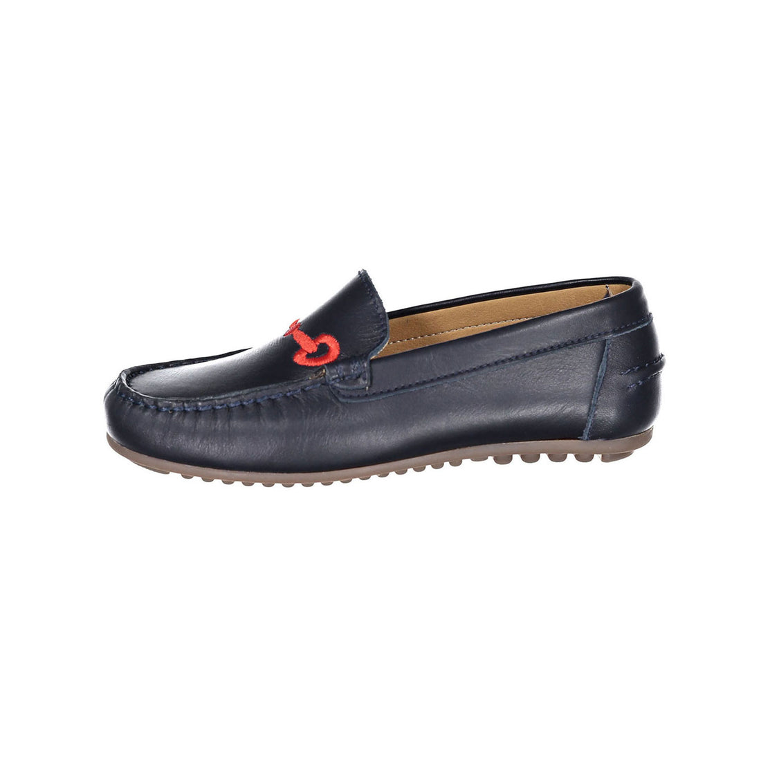 Ladida Shoes Blue Embroidered Buckle Loafer