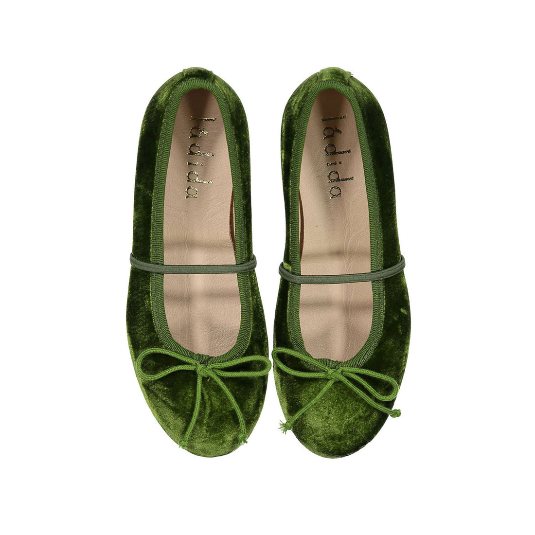 Ladida Shoes Green Velvet Mary Janes