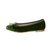 Ladida Shoes Green Velvet Ballet Flat