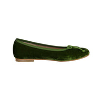 Ladida Shoes Green Velvet Ballet Flat