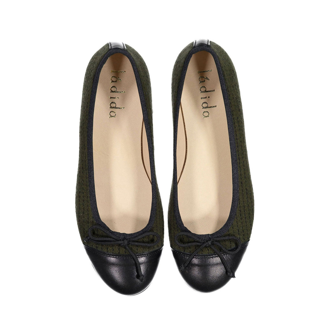 Ladida Shoes Green Wool Ballet Flats