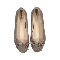 Ladida Shoes Brown Wool Speckled Ballet Flats