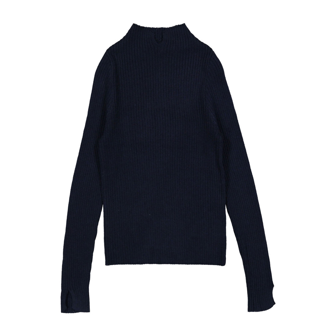 ROWE Navy Ribbed Mock Neck