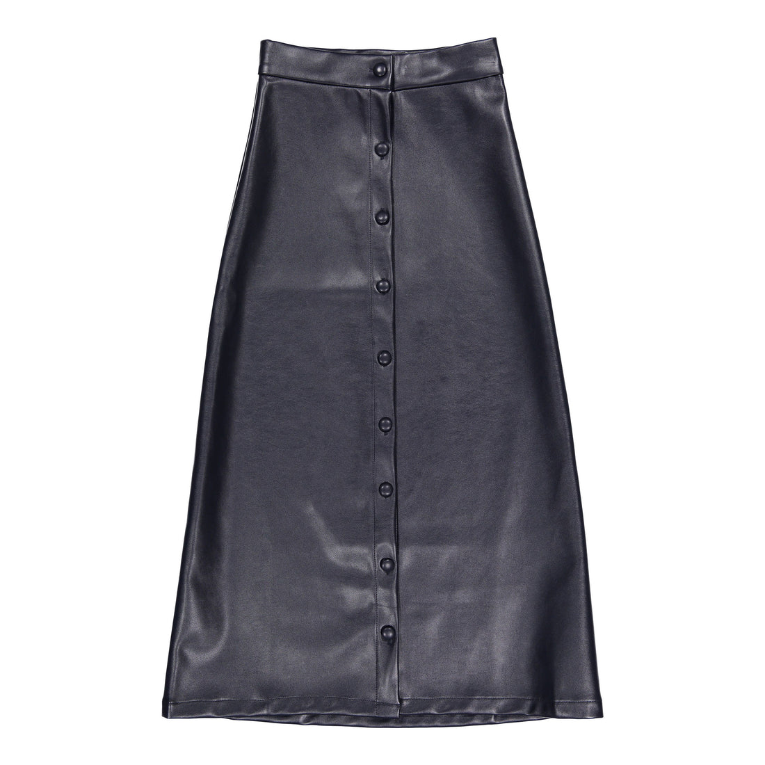 ROWE Navy Leather Skirt