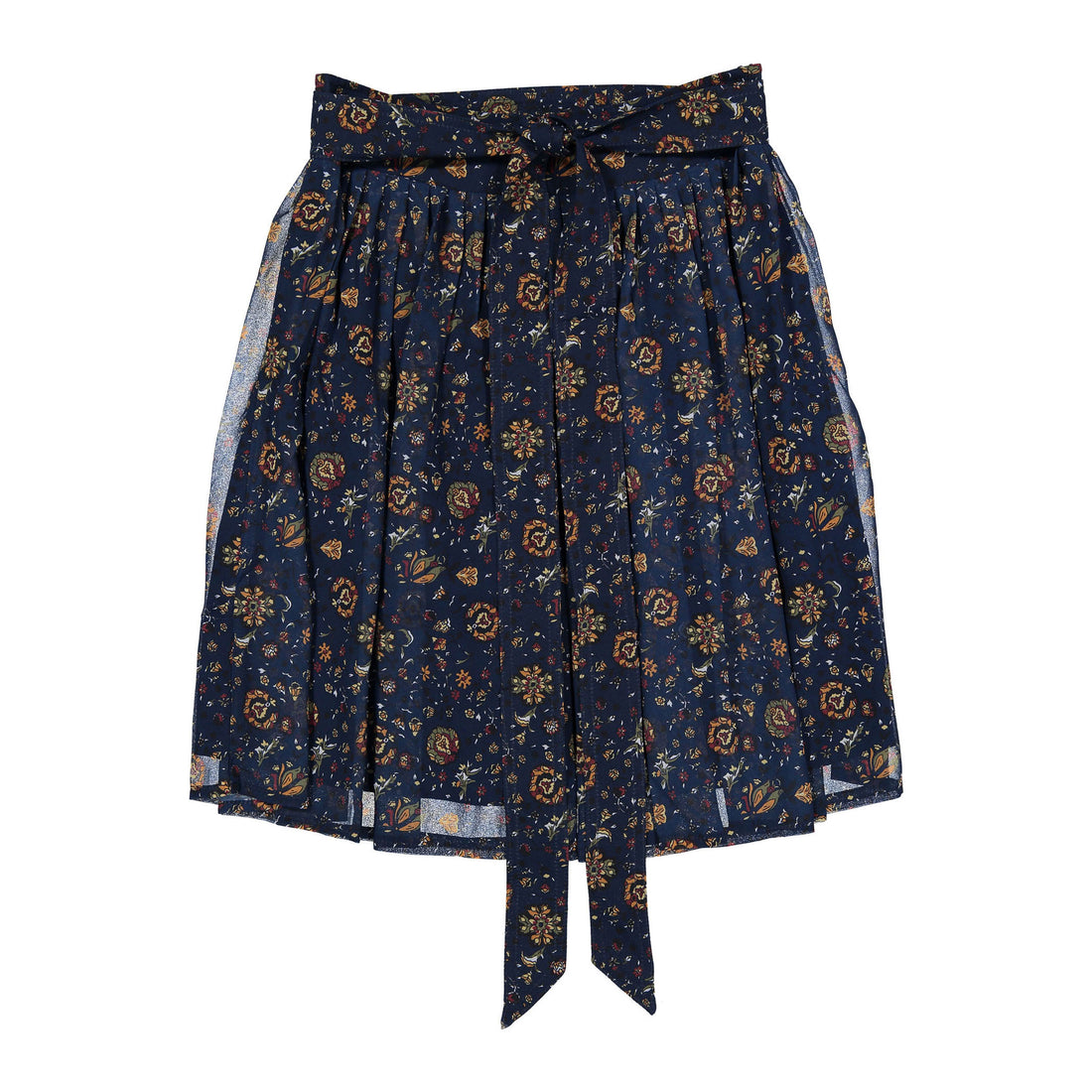 ROWE Blue Printed Flair Skirt