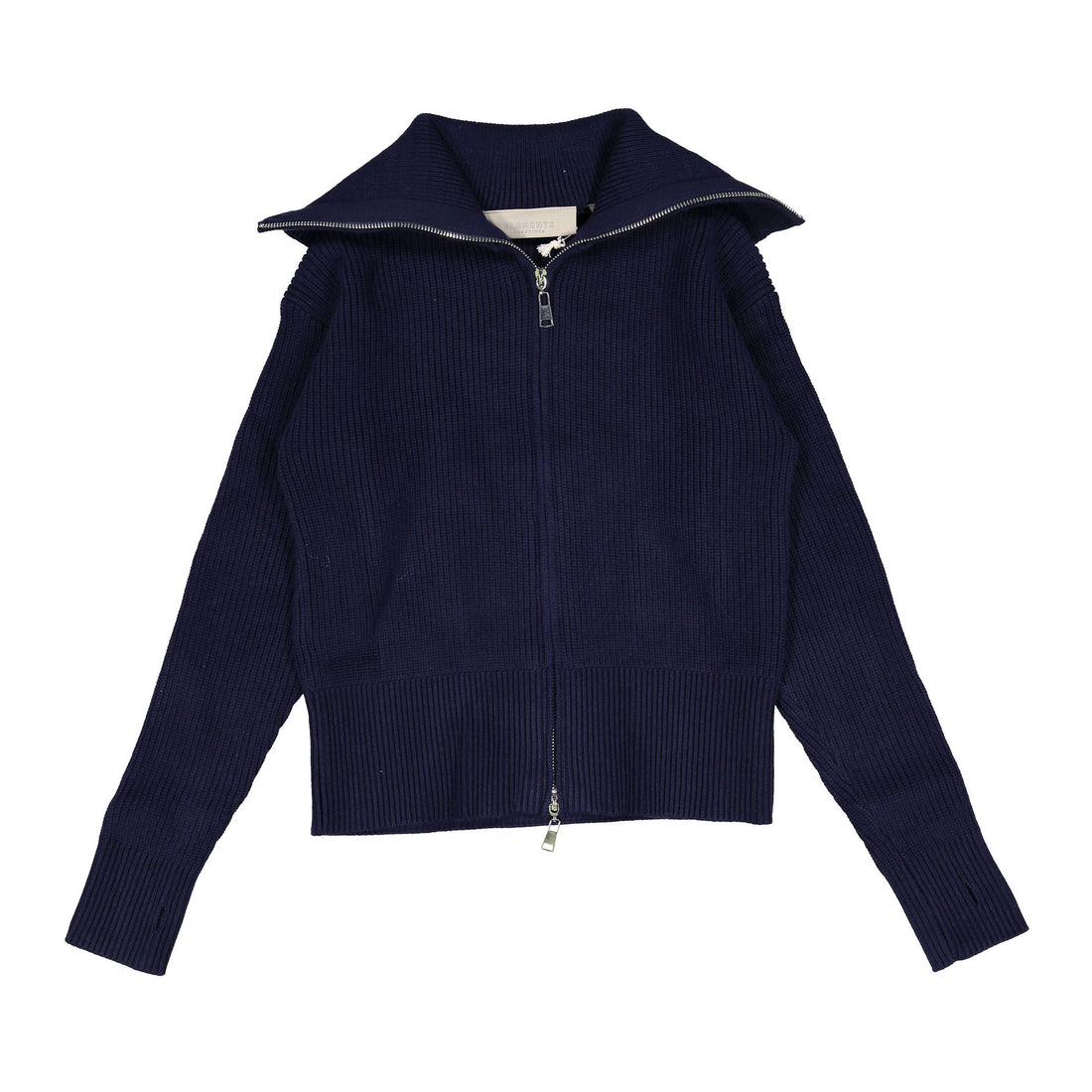 Elements Navy Knit Zip Up Sweater