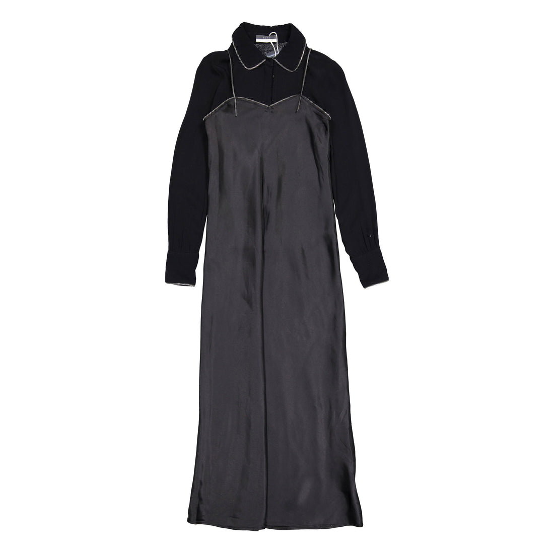ROWE Black Zipper Dress And Shirt Set