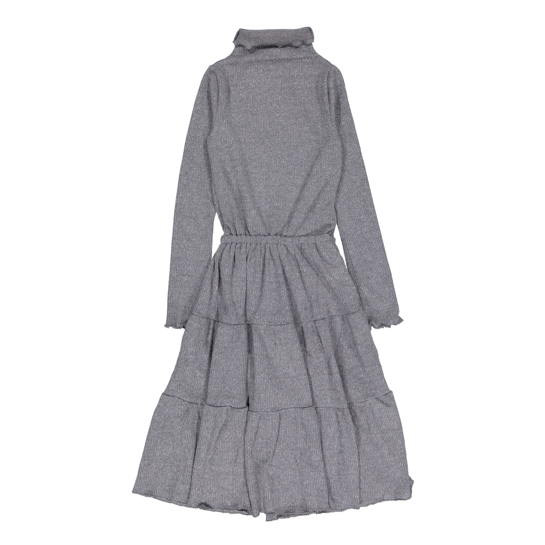 Venera Arapu Grey Tiered Tonalcontrast Dress