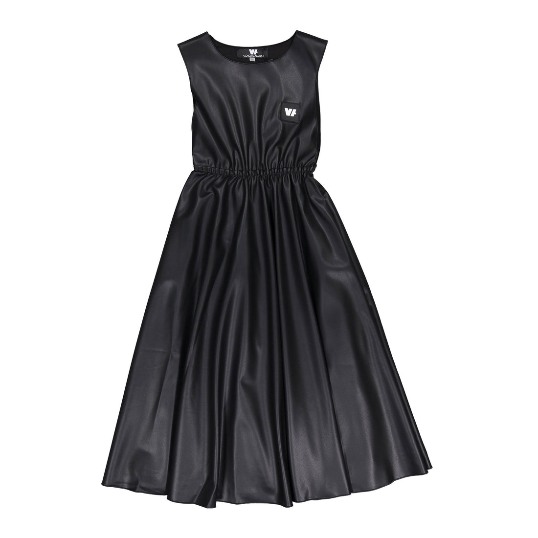 Venera Arapu Black Leather Lushycloud Dress