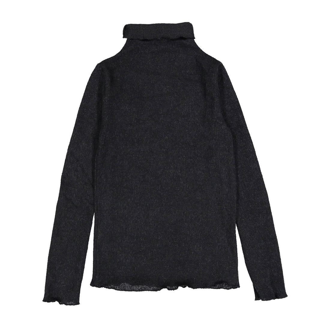 Venera Arapu Black Ribbed Tonaltwist Turtleneck
