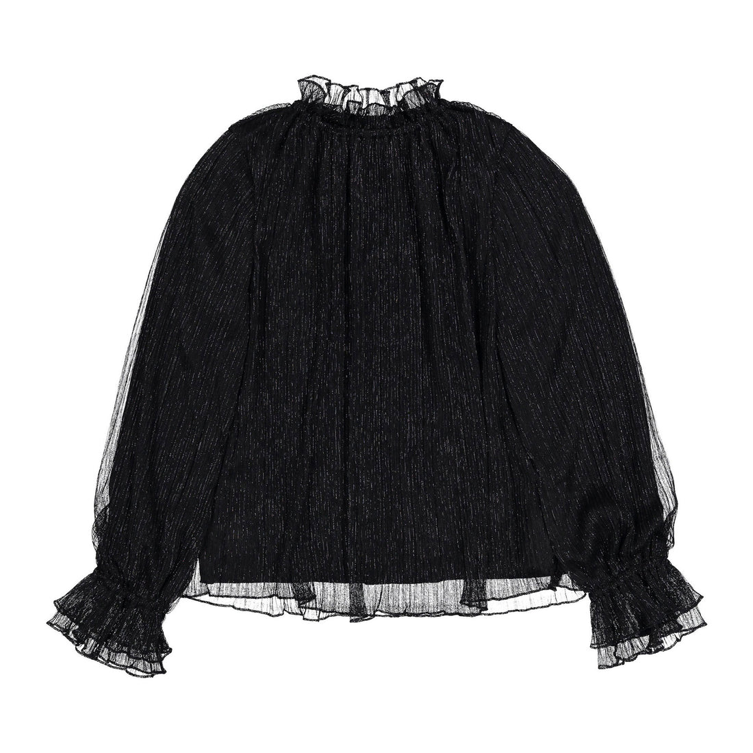 Venera Arapu Black Lurex Glowbliss Blouse