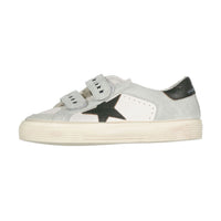 Golden Goose White/Green May School Napa Strap Sneaker