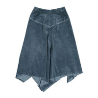 Coco Blanc Teal Blue Corduroy Skirt