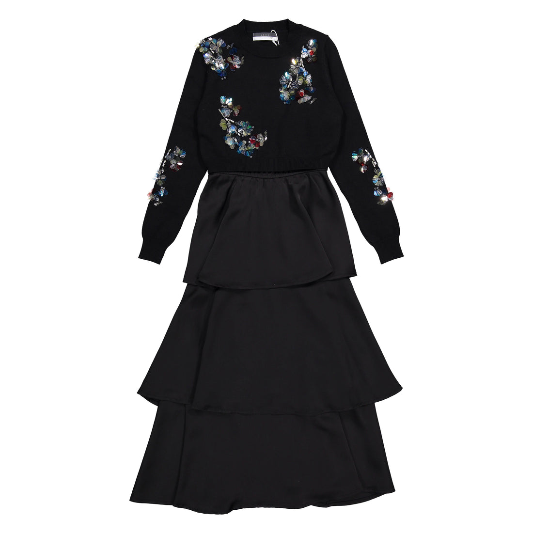 ROWE Layered Dress With Sequined Sweater
