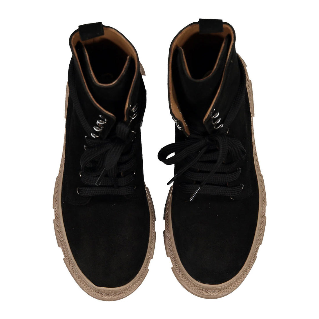 Papanatas Black Suede Tie Booties