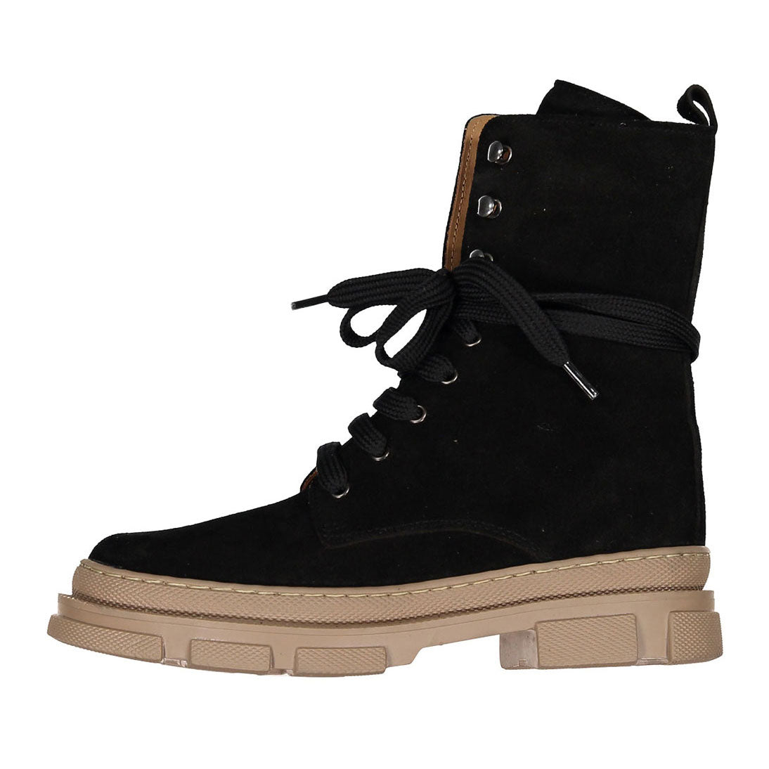 Papanatas Black Suede Tie Booties