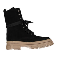 Papanatas Black Suede Tie Booties