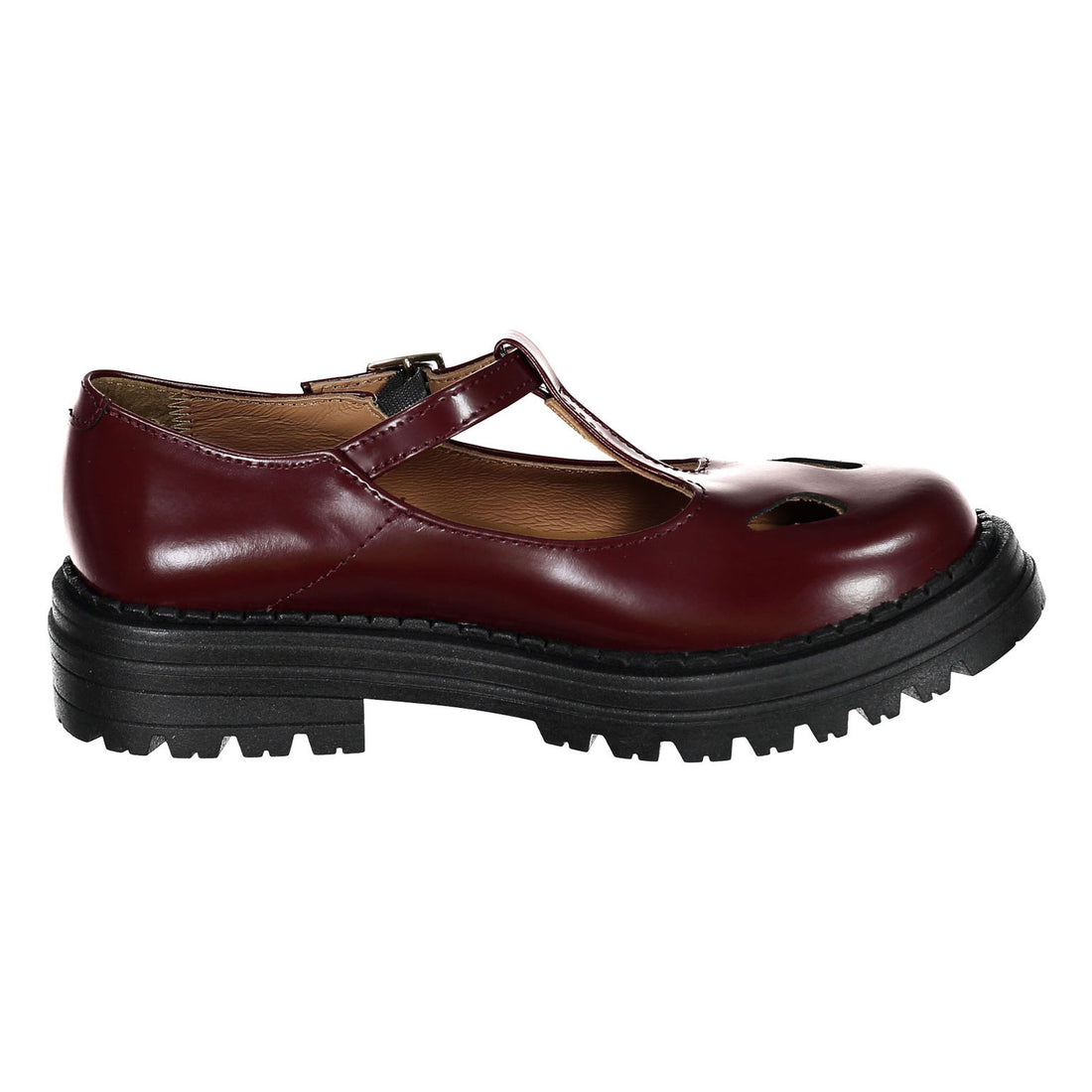 Papanatas Bordeaux Chunky School Shoe