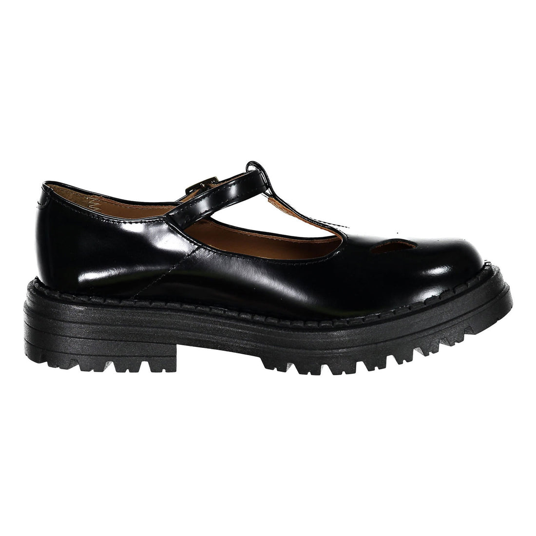 Papanatas Black Chunky School Shoe