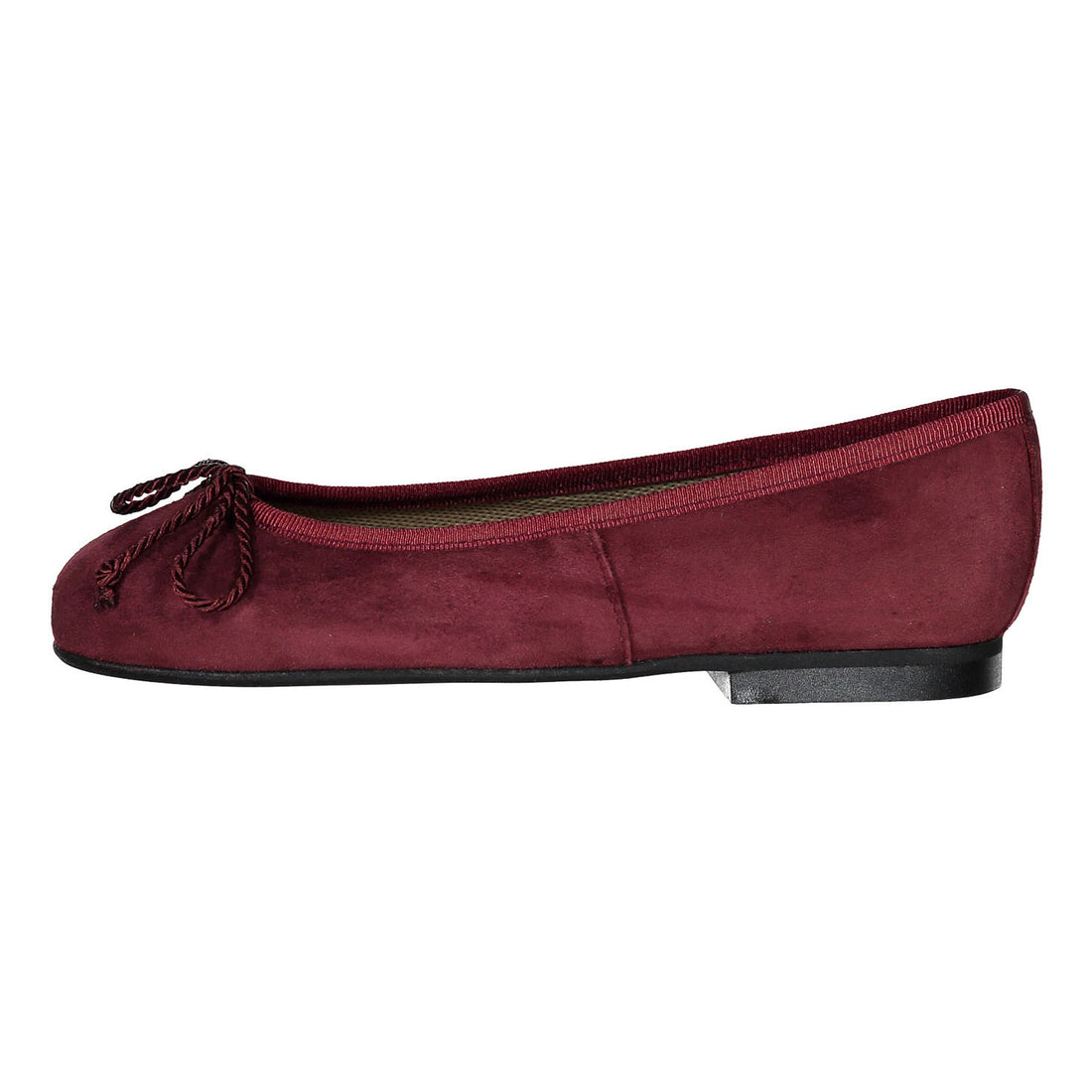 Papanatas Burgundy Suede Soft Ballet Flat