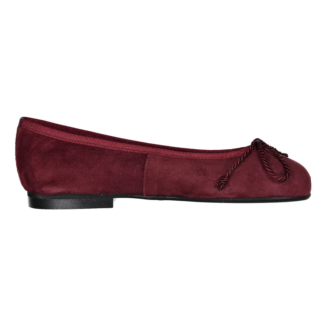 Papanatas Burgundy Suede Soft Ballet Flat