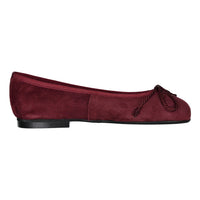 Papanatas Burgundy Suede Soft Ballet Flat
