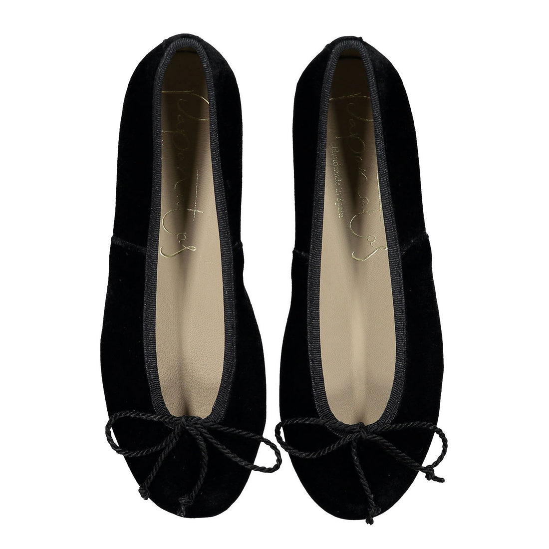 Papanatas Black Velvet Soft Ballet Flat