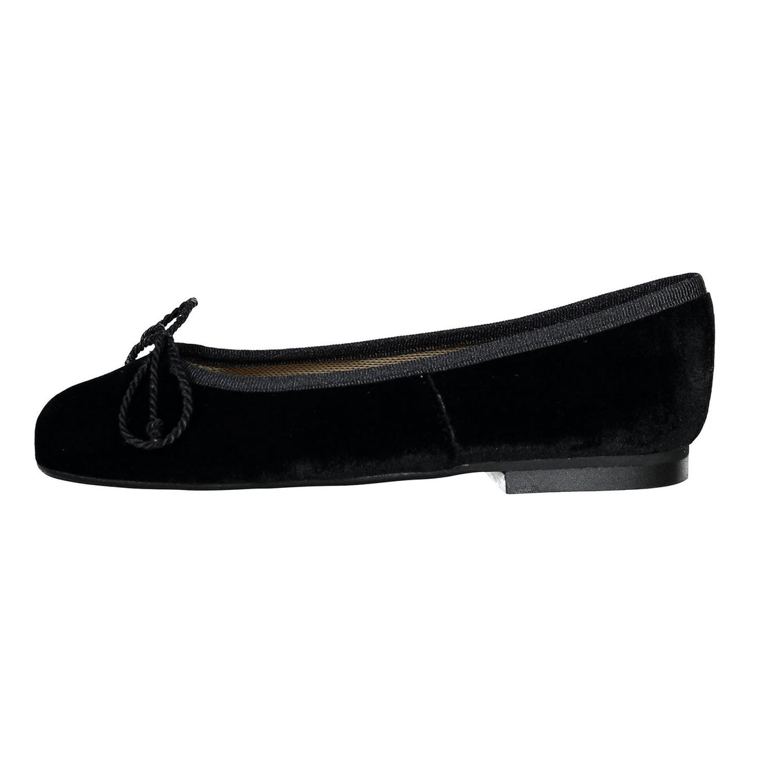 Papanatas Black Velvet Soft Ballet Flat