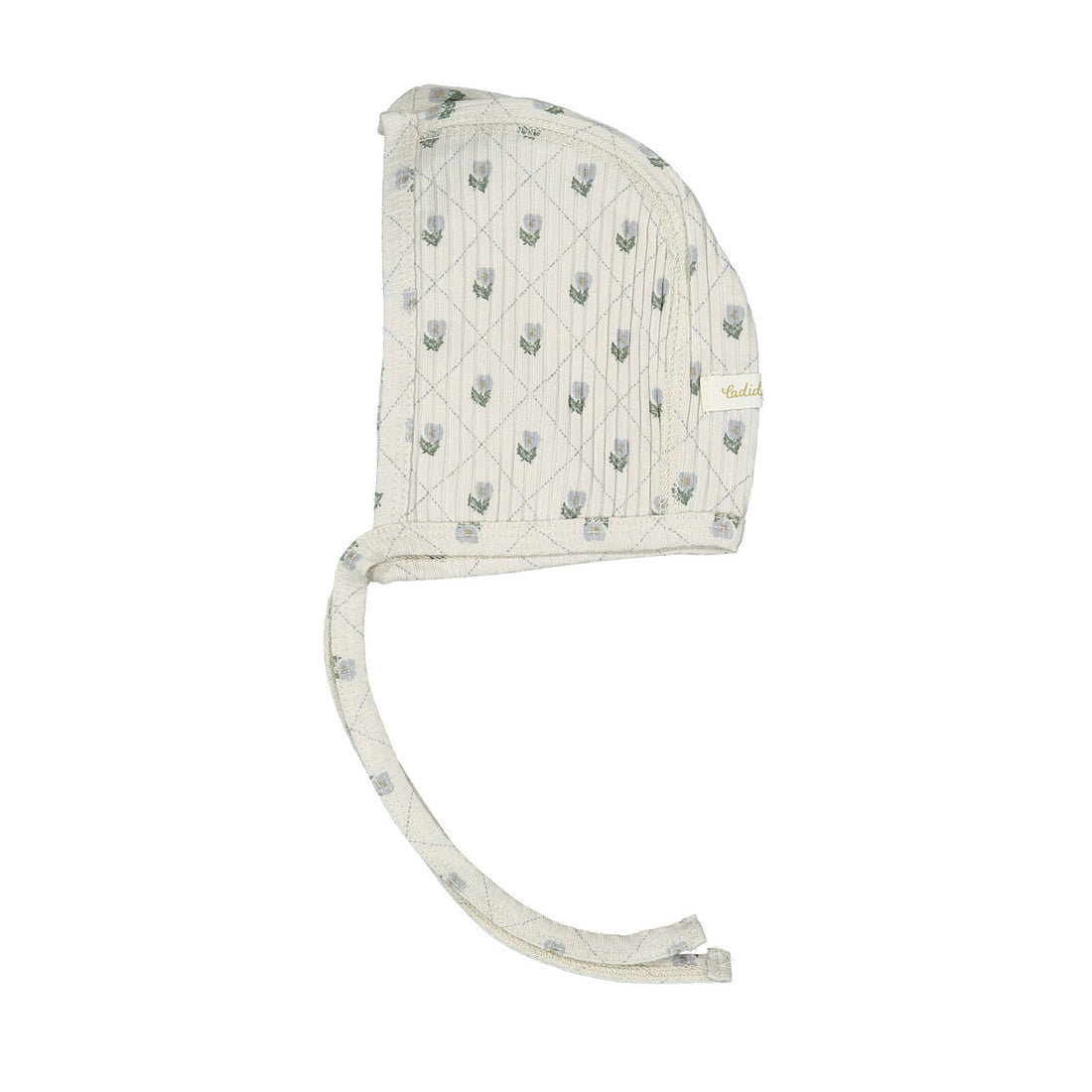 Ladida Layette Blue Grid Bonnet