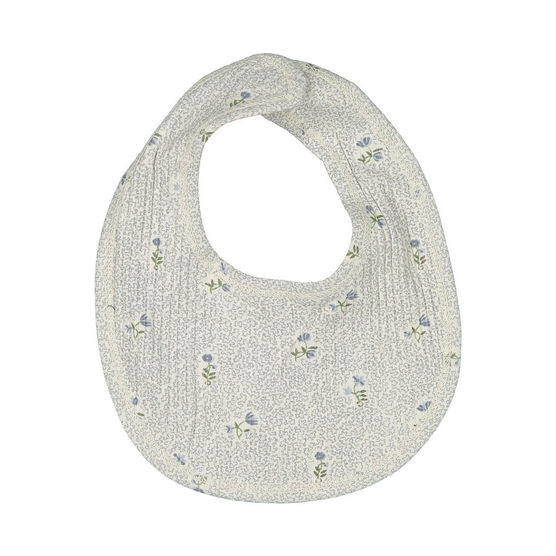 Lovely Littles Printed Bib - Dahlia Blue