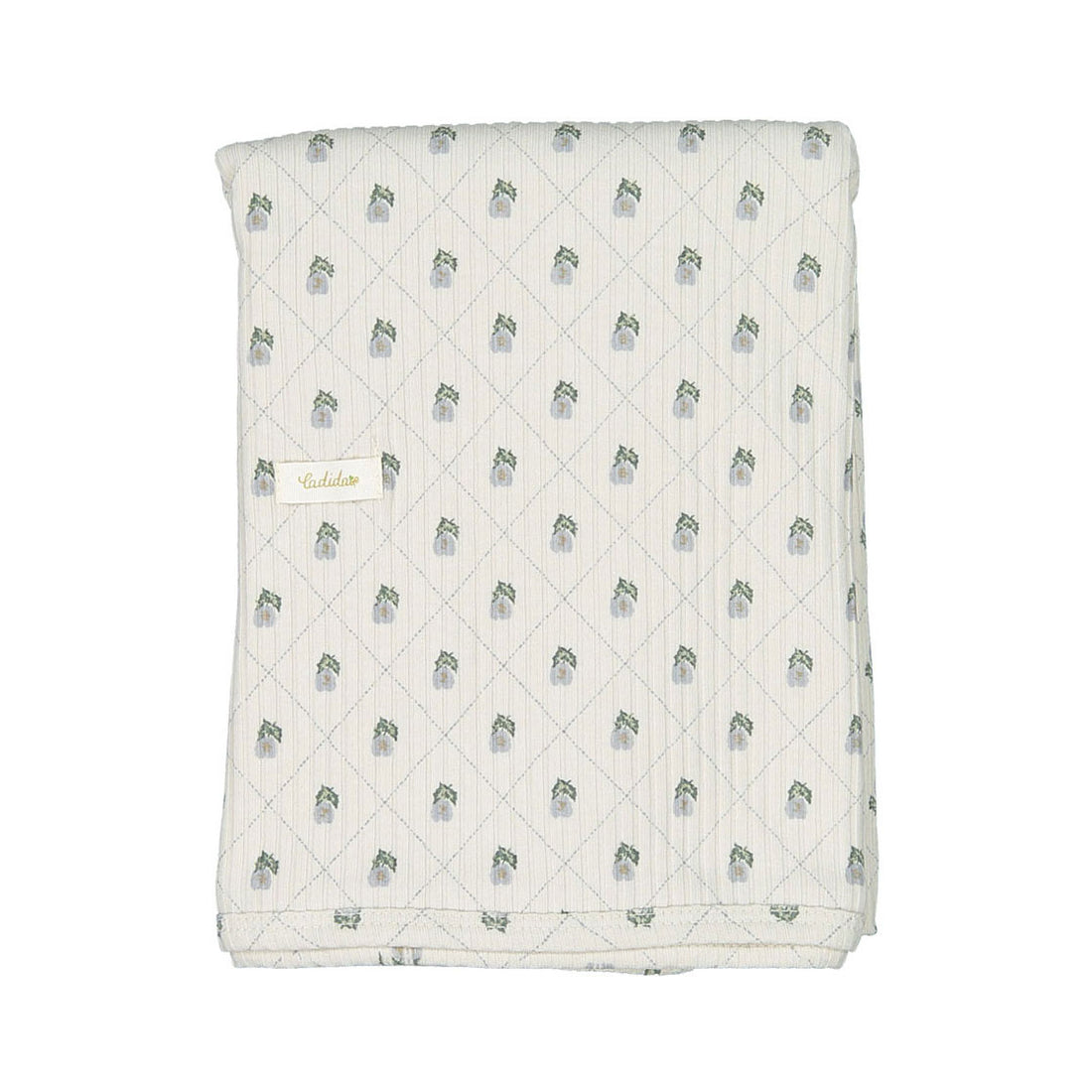 Ladida Layette Blue Grid Blanket