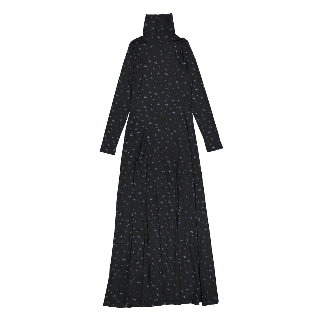 and tmrw Blue Ditsy Floral Ribbed Maxi Dress
