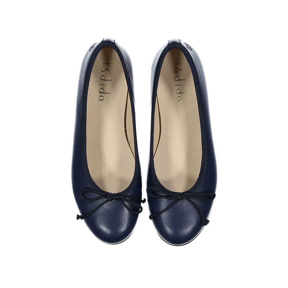 Ladida Shoes Navy Leather Ballet Flats