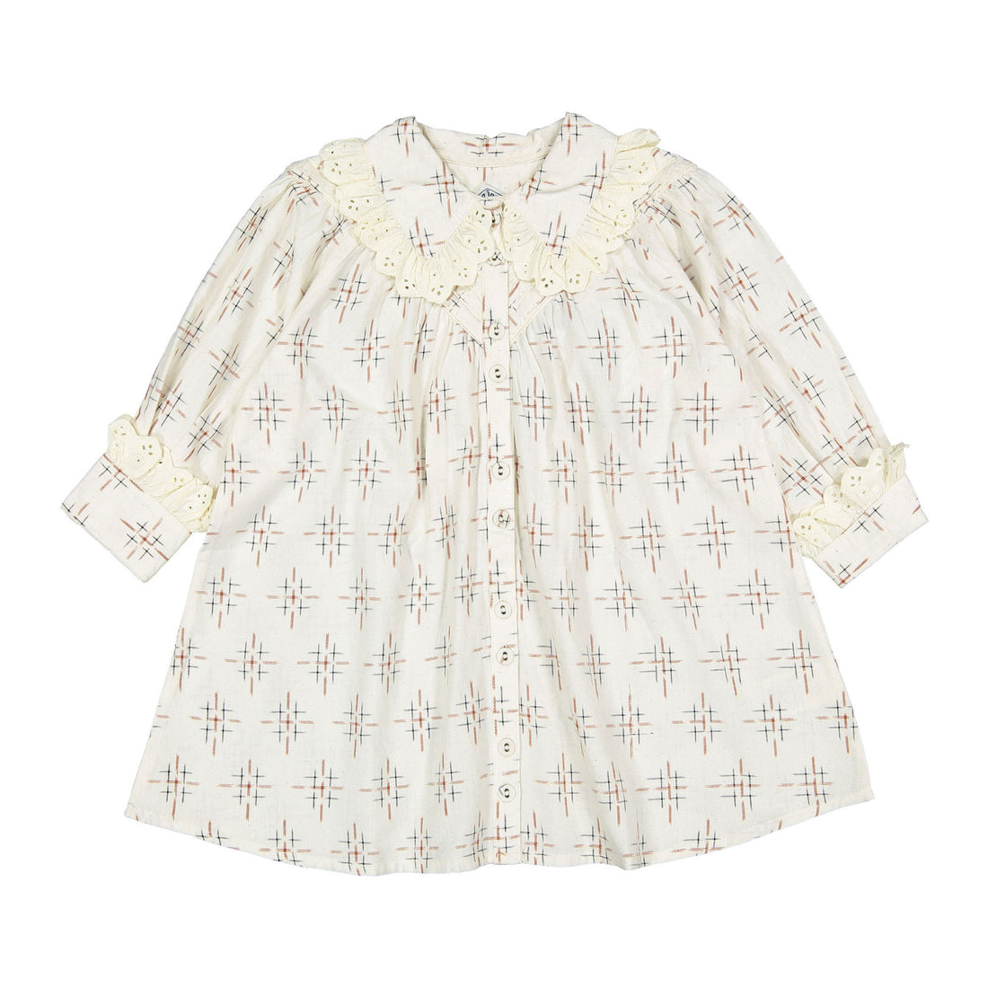 white christmas dresses Ikat Blossom Bright & Bold Pattern Trendy Designer Hi-Lo Dress