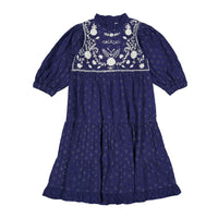 Bonjour Navy Broderie Anglaise Margot Dress