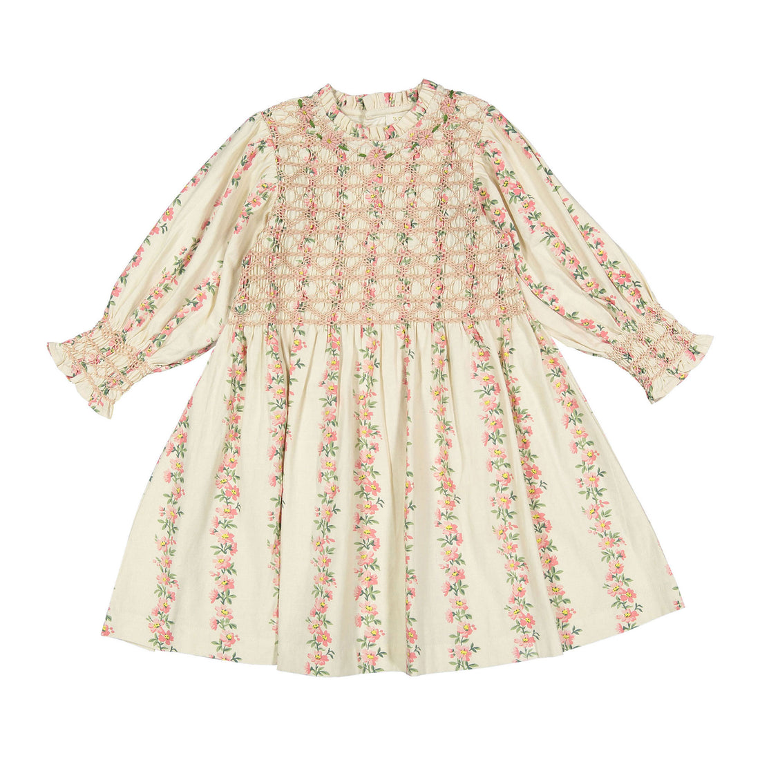 Bonjour Flower Print Handsmock Dress