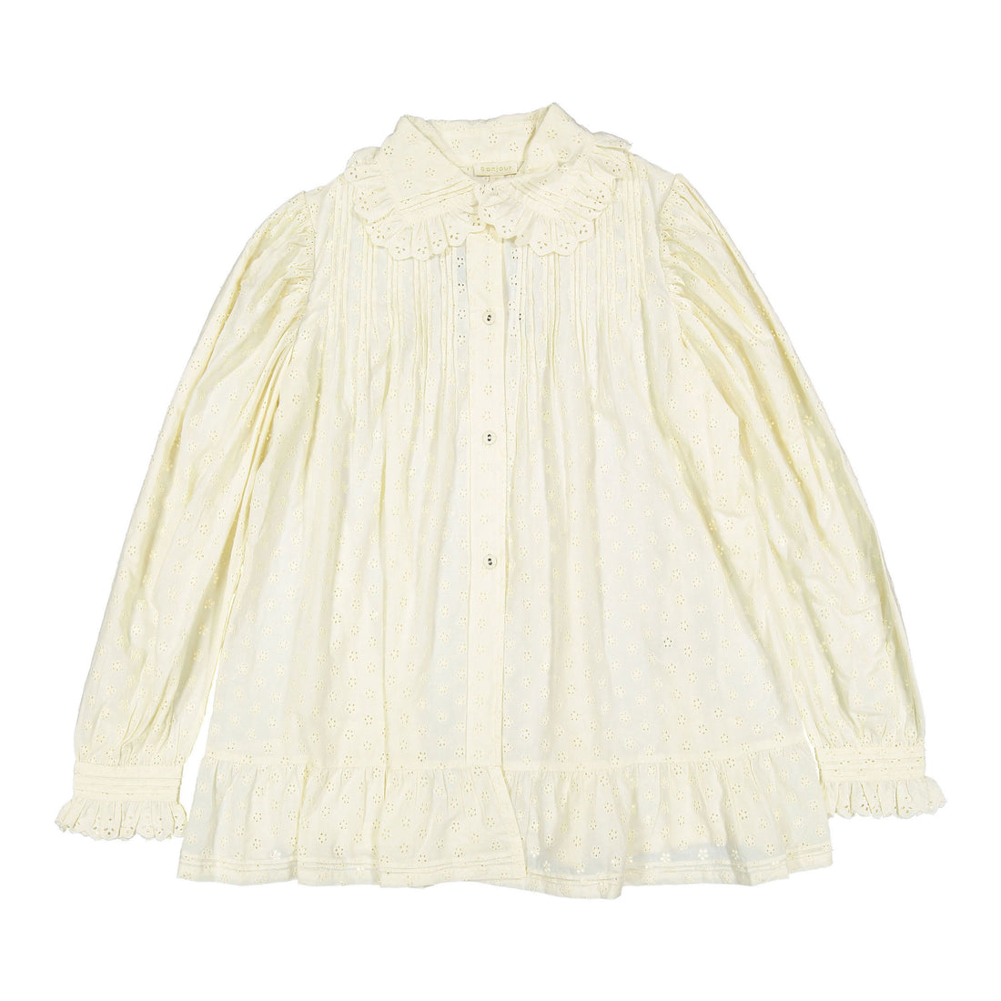 Bonjour Natural Broderie Anglaise Women Blouse